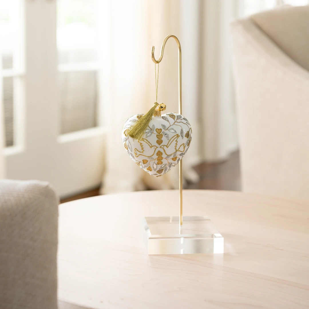 Golden Heart And DovesOrnament 2 Golden Heart And DovesOrnament - Image 2