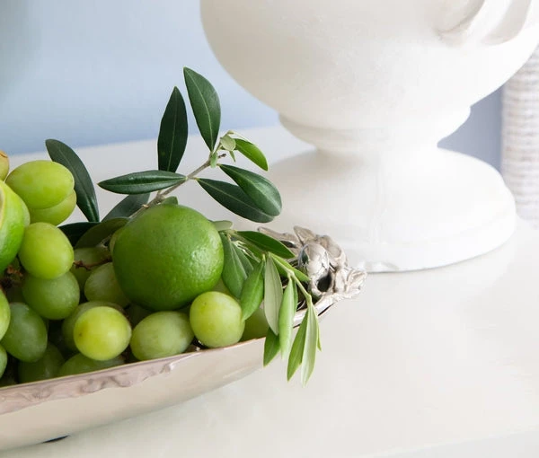 Olive Branch Stainless Steel Oval Bread Bowl 2 Olive Branch Stainless Steel Oval Bread Bowl - Image 2