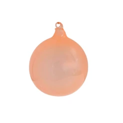 THE HOLIDAY SHOP 12 Large Coral Glass Bubble Gum Ornament - Set Of 3