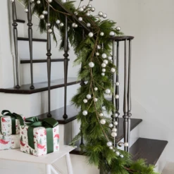 Metallic Ball Garland 48" 5 Metallic Ball Garland 48" -THE HOLIDAY SHOP 25