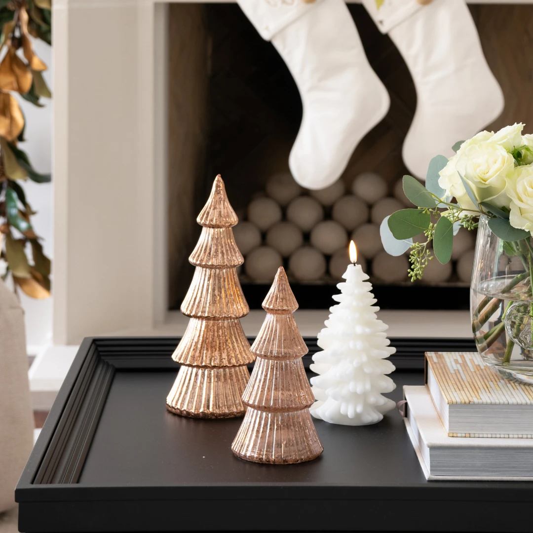 Copper LED Antique Christmas Tree — 10.5" 3 Copper LED Antique Christmas Tree — 10.5" - Image 3