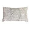 Fortuny Mayan Pillow In Black, White And Tan