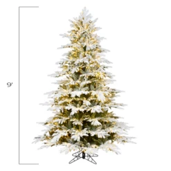 Designer Flocked Christmas Tree -THE HOLIDAY SHOP 9 Flocked Tree