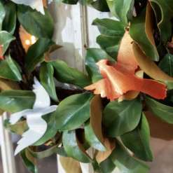 Acrylic Cardinal -THE HOLIDAY SHOP Acrylic Cardinal and Dove on Wreath Detail