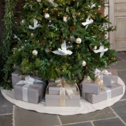 Alpaca Christmas Tree Skirt -THE HOLIDAY SHOP Alpaca Tree Skirt Environmental