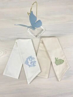 Bunny Wreath Sash -THE HOLIDAY SHOP Blue BunnySash 3