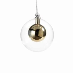 Double Glass Ball Ornament, Medium