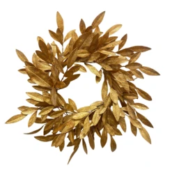 Gold Magnolia Wreath 24"