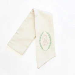 Monogrammed Laurel Wreath Sash -THE HOLIDAY SHOP IMG 0934