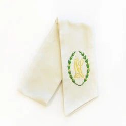 Monogrammed Laurel Wreath Sash -THE HOLIDAY SHOP IMG 0936