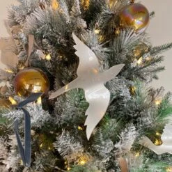 Set Of 6 Gold Glass Ornaments -THE HOLIDAY SHOP IMG 5648