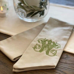 Gray Monogrammed Wreath Sash