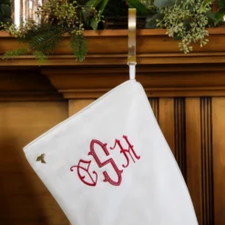 Ivory Christmas Stocking 24 Ivory Christmas Stocking -THE HOLIDAY SHOP Ivory Christmas Stocking No Cuff with Red Monogram 1024x1024 EDITED