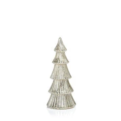 Silver LED Antique Christmas Tree — 13"