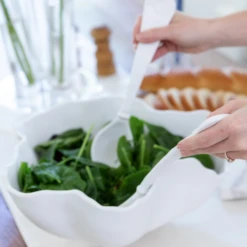 Nube Melamine Serving Bowls 16 Nube Melamine Serving Bowls -THE HOLIDAY SHOP Large Melamine Bowl with Salad Servers