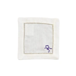 Dolce Cocktail Napkin (Set Of 4) -THE HOLIDAY SHOP Monogramcocktailnapkin purpleR