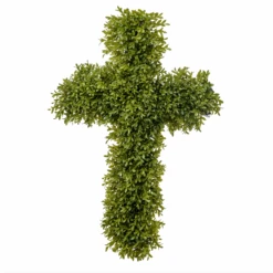 Cross Boxwood Wreath
