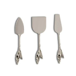 Olive Branch Stainless Steel Cheese Knife Set