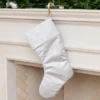 Silver Grain Christmas Stocking With Cuff