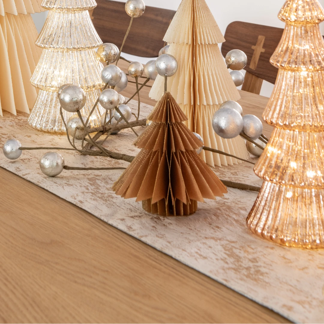 Gold Paper Christmas Tree — 5" 2 Gold Paper Christmas Tree — 5" - Image 2