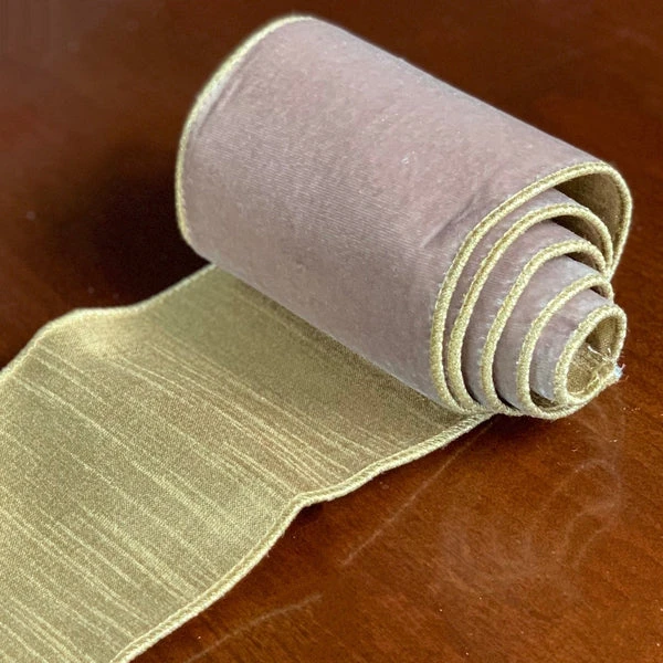 Lush Velvet Metallic Mink Ribbon 2 Lush Velvet Metallic Mink Ribbon - Image 2