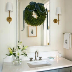 Monogrammed White Cotton Bath And Hand Towels 15 Monogrammed White Cotton Bath And Hand Towels -THE HOLIDAY SHOP bathroomshot