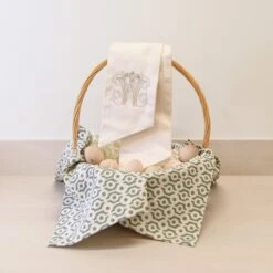 Ivory Monogrammed Wreath Sash -THE HOLIDAY SHOP easter23 07 a2399654 fdbe 417e b350 b855964f35b4