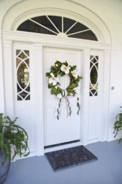 Thin Lush Velvet Ribbon - Blue/Green 8 Thin Lush Velvet Ribbon - Blue/Green -THE HOLIDAY SHOP evergreenmag 02