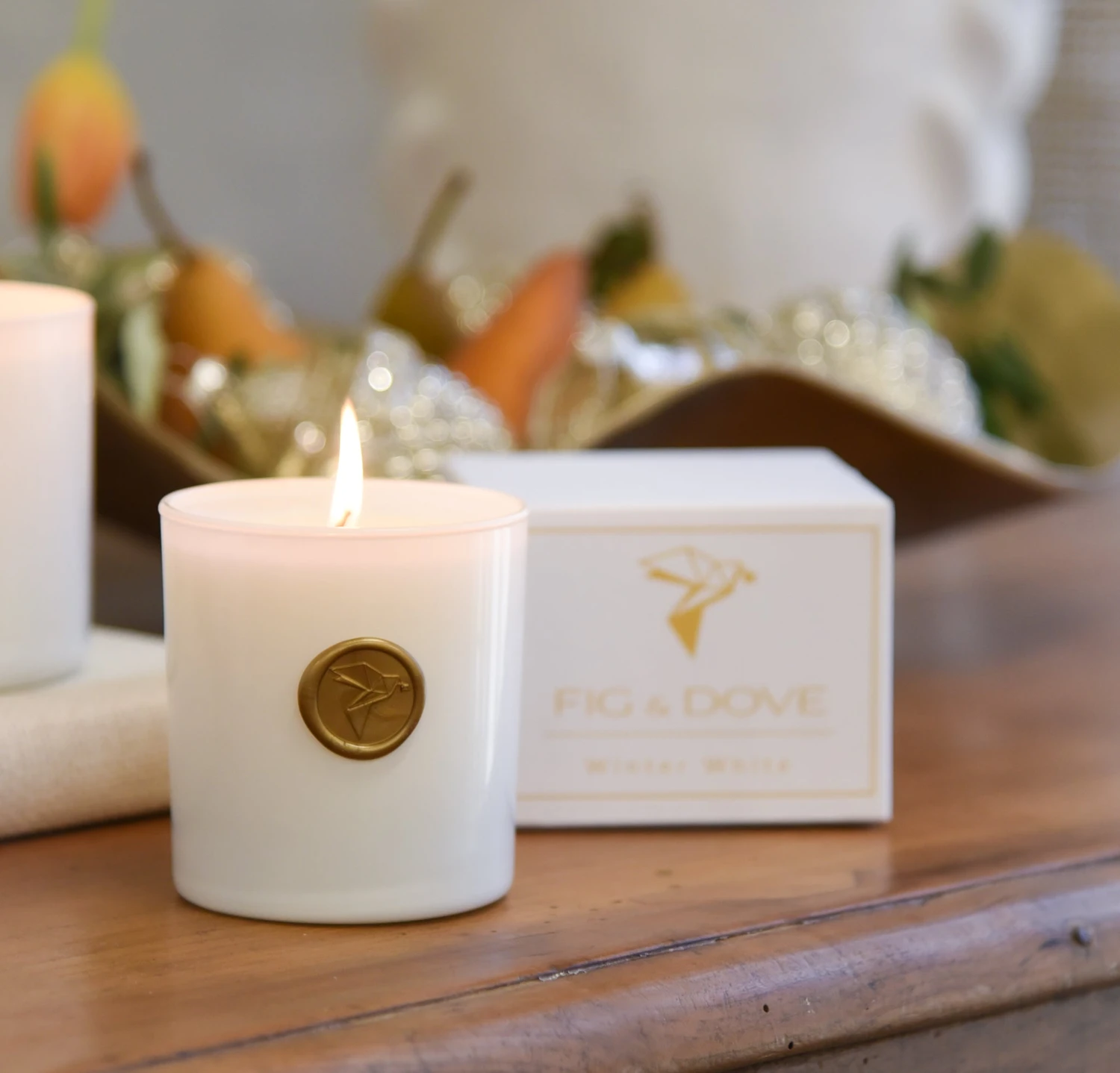 Fig & Dove Winter White Candle 2 Fig & Dove Winter White Candle - Image 2