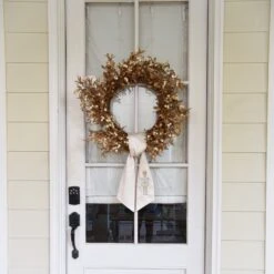 Gold Metallic Berry Wreath 24" -THE HOLIDAY SHOP fall23 10