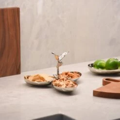 Olive Branch Stainless Steel Triple Server 7 Olive Branch Stainless Steel Triple Server -THE HOLIDAY SHOP gariscos 46