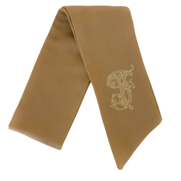 Gold Monogrammed Wreath Sash 2 Gold Monogrammed Wreath Sash - Image 2