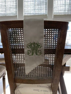 Gray Monogrammed Wreath Sash -THE HOLIDAY SHOP image 50f6f3d7 c53c 4c86 b23a 00adccaba5e8