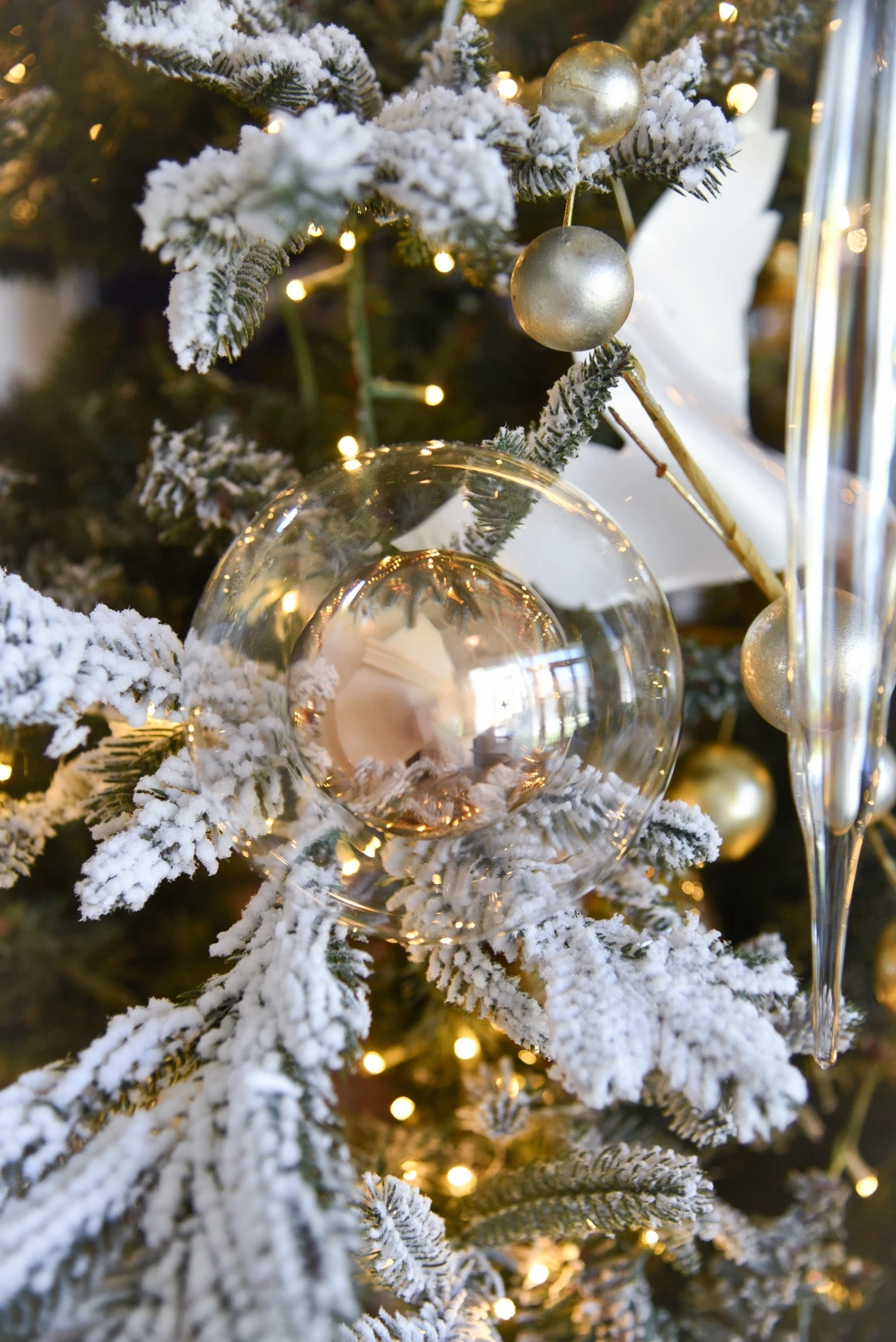 Double Glass Ball Ornament, Medium 3 Double Glass Ball Ornament, Medium - Image 3