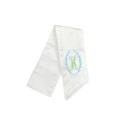 Monogrammed Laurel Wreath Sash -THE HOLIDAY SHOP reverselaurel