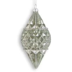 Sage Green Mercury Glass Finial Ornament
