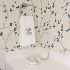 Monogrammed White Cotton Bath And Hand Towels 17 Monogrammed White Cotton Bath And Hand Towels -THE HOLIDAY SHOP towel 01