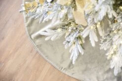 Silver Velvet Tree Skirt 5 Silver Velvet Tree Skirt -THE HOLIDAY SHOP treeskirt 06